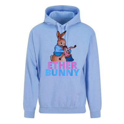 Colored Ether Bunny Easter Unisex Surf Hoodie