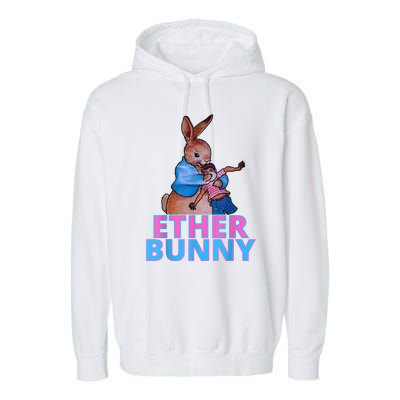 Colored Ether Bunny Easter Garment-Dyed Fleece Hoodie