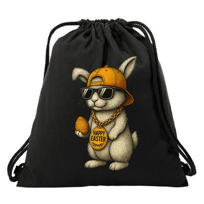 Cool Easter Bunny Chain Sunglasses Cap Swag Style Drawstring Bag
