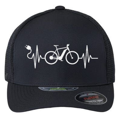 Cycling Electric Bicycle Cyclist Ebike Flexfit Unipanel Trucker Cap