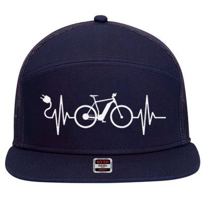 Cycling Electric Bicycle Cyclist Ebike 7 Panel Mesh Trucker Snapback Hat