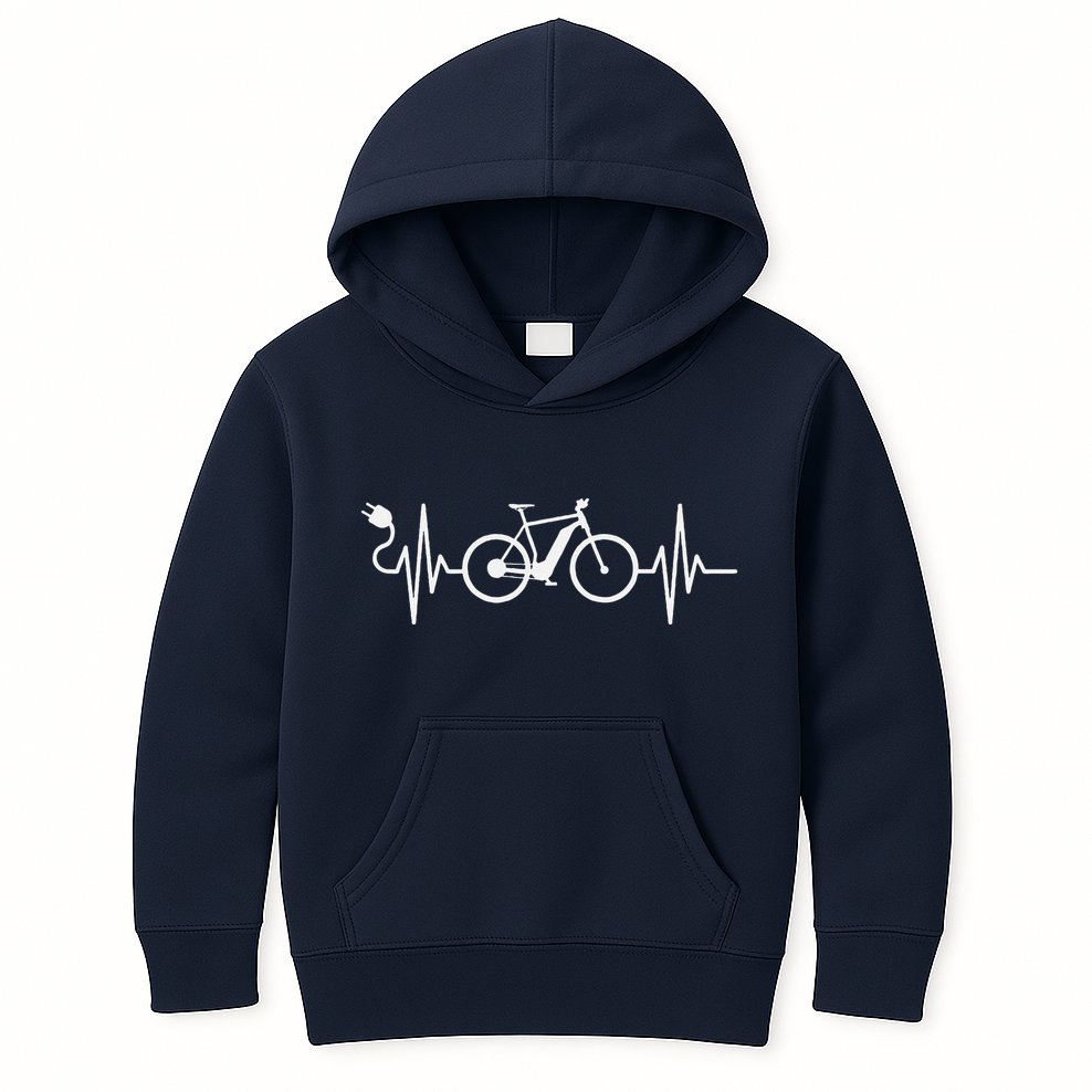 Cycling Electric Bicycle Cyclist Ebike Kids Hoodie