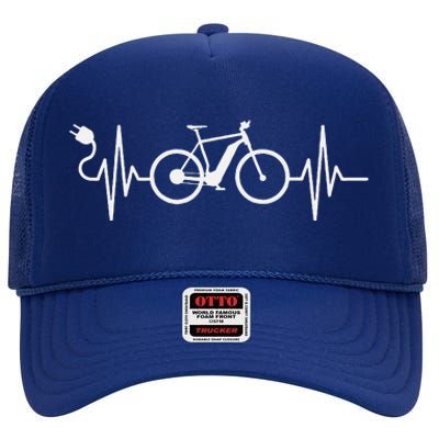 Cycling Electric Bicycle Cyclist Ebike High Crown Mesh Back Trucker Hat