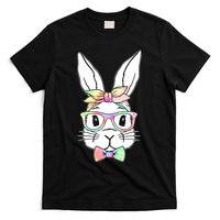Cute Easter Bunny Pastel Tie Dye Bow Tie Glasses T-Shirt