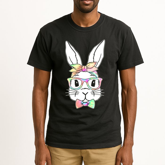 Cute Easter Bunny Pastel Tie Dye Bow Tie Glasses Tall T-Shirt