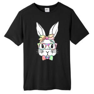 Cute Easter Bunny Pastel Tie Dye Bow Tie Glasses Tall Fusion ChromaSoft Performance T-Shirt