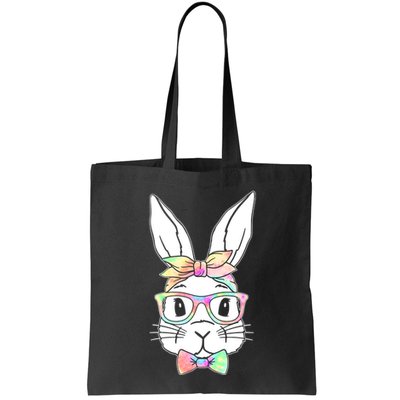 Cute Easter Bunny Pastel Tie Dye Bow Tie Glasses Bag