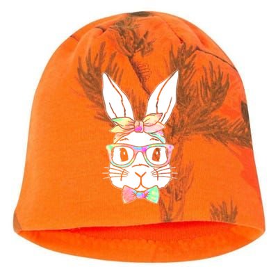 Cute Easter Bunny Pastel Tie Dye Bow Tie Glasses Kati - Camo Knit Beanie