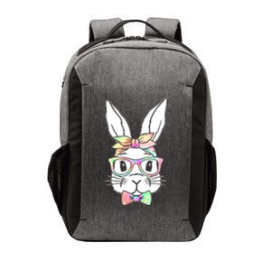 Cute Easter Bunny Pastel Tie Dye Bow Tie Glasses Vector Backpack