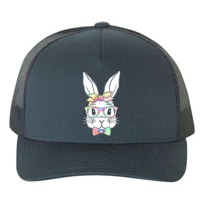 Cute Easter Bunny Pastel Tie Dye Bow Tie Glasses Yupoong Adult 5-Panel Trucker Hat