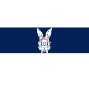 Cute Easter Bunny Pastel Tie Dye Bow Tie Glasses Bumper Sticker