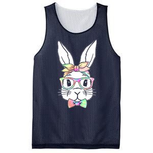 Cute Easter Bunny Pastel Tie Dye Bow Tie Glasses Mesh Reversible Basketball Jersey Tank