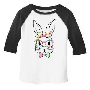 Cute Easter Bunny Pastel Tie Dye Bow Tie Glasses Toddler Fine Jersey T-Shirt