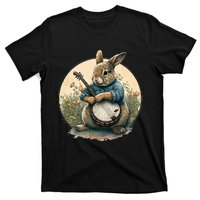 Cute Easter Bunny Rabbit Playing Banjo for Music Lovers T-Shirt