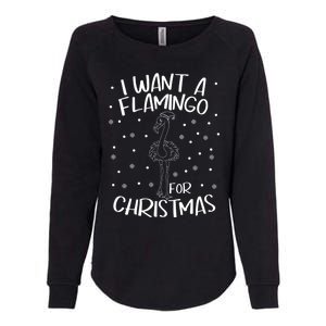 Christmas Exotic Bird Funny Flamazing Flamingo For Christmas Cute Gift Womens California Wash Sweatshirt