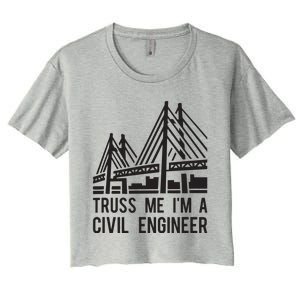 Civil Engineer Bridge Design Engineering Tee Women's Crop Top Tee