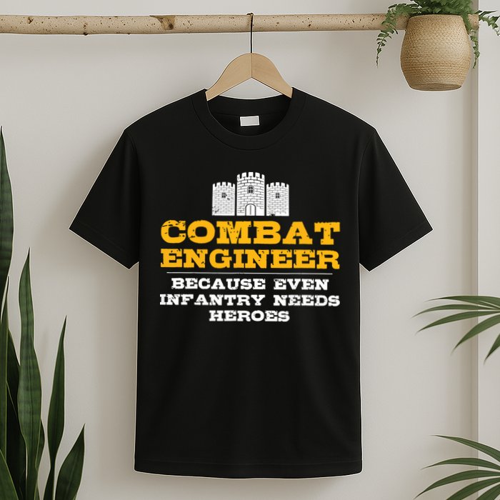 Combat Engineer Because Infantry Needs Heroes Army T-Shirt