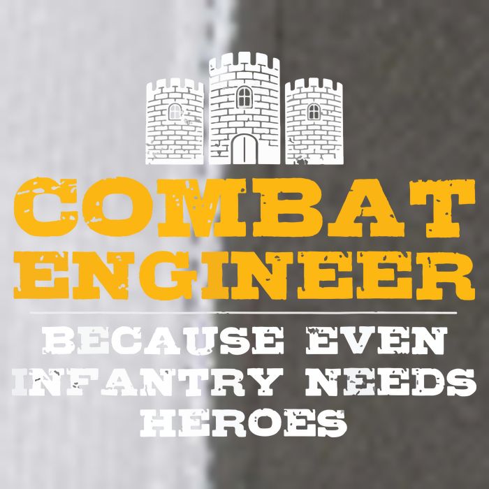 Combat Engineer Because Infantry Needs Heroes Army Flat Bill Trucker Hat