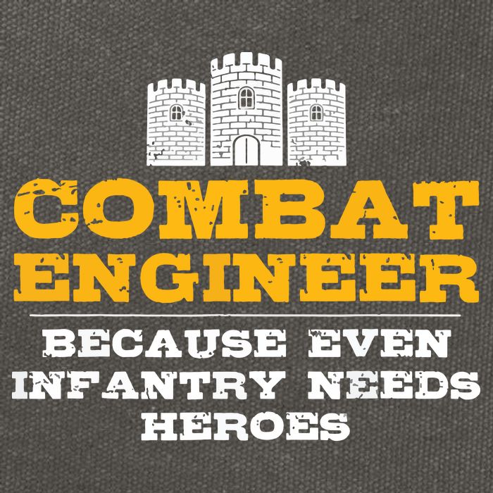 Combat Engineer Because Infantry Needs Heroes Army Cotton Canvas Backpack