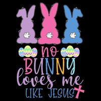 Cute Easter Bunnies No Bunny Loves Me Like Jesus 16 in Basic Backpack