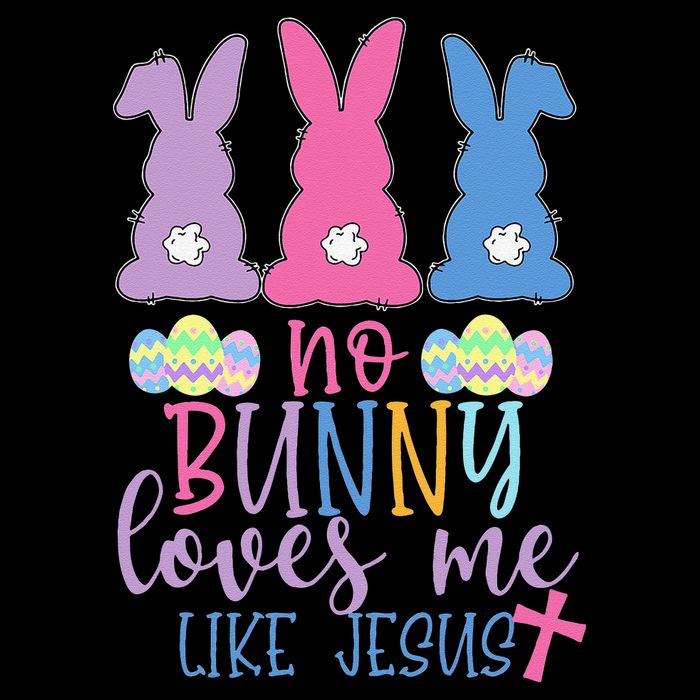 Cute Easter Bunnies No Bunny Loves Me Like Jesus 16 in Basic Backpack