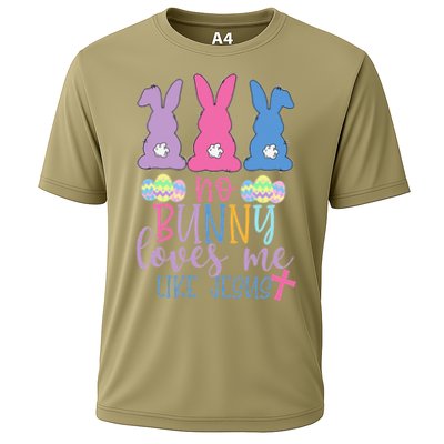 Cute Easter Bunnies No Bunny Loves Me Like Jesus Cooling Performance Crew T-Shirt