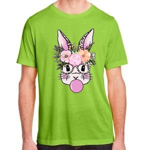 Cute Easter Bunny With Flower Crown And Bubblegum Adult ChromaSoft Performance T-Shirt