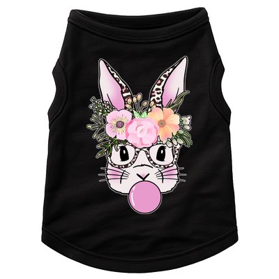 Cute Easter Bunny With Flower Crown And Bubblegum Doggie Tank