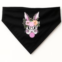 Cute Easter Bunny With Flower Crown And Bubblegum USA-Made Doggie Bandana