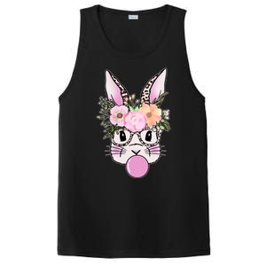 Cute Easter Bunny With Flower Crown And Bubblegum PosiCharge Competitor Tank