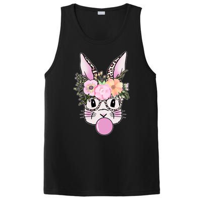 Cute Easter Bunny With Flower Crown And Bubblegum PosiCharge Competitor Tank