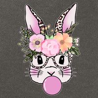 Cute Easter Bunny With Flower Crown And Bubblegum Cotton Canvas Backpack