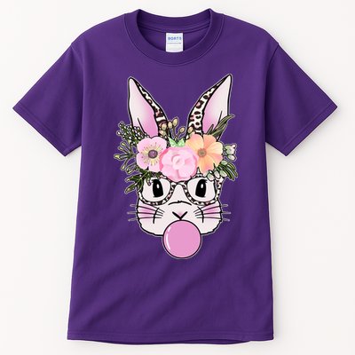 Cute Easter Bunny With Flower Crown And Bubblegum Tall T-Shirt