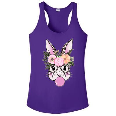 Cute Easter Bunny With Flower Crown And Bubblegum Ladies PosiCharge Competitor Racerback Tank