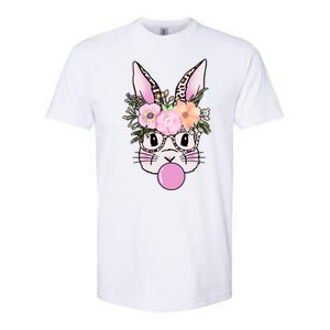 Cute Easter Bunny With Flower Crown And Bubblegum Softstyle CVC T-Shirt