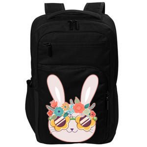 Cute Easter Bunny With Flower Crown And Sunglasses Impact Tech Backpack