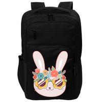Cute Easter Bunny With Flower Crown And Sunglasses Impact Tech Backpack