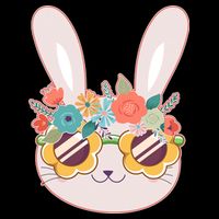 Cute Easter Bunny With Flower Crown And Sunglasses Impact Tech Backpack