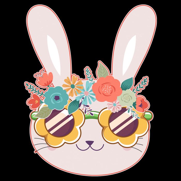 Cute Easter Bunny With Flower Crown And Sunglasses Impact Tech Backpack