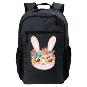 Cute Easter Bunny With Flower Crown And Sunglasses Daily Commute Backpack