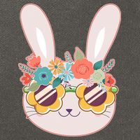 Cute Easter Bunny With Flower Crown And Sunglasses Cotton Canvas Backpack