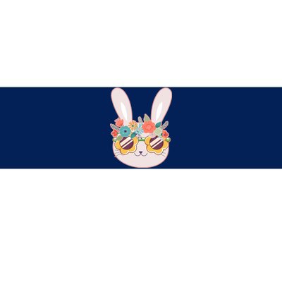 Cute Easter Bunny With Flower Crown And Sunglasses Bumper Sticker