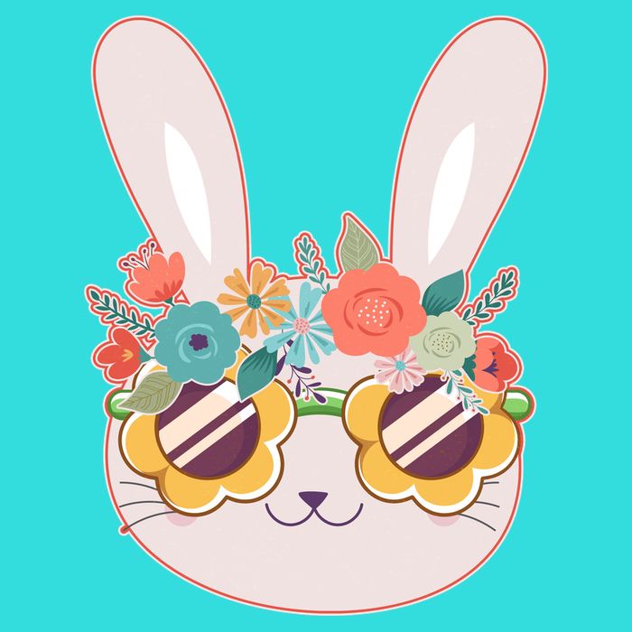 Cute Easter Bunny With Flower Crown And Sunglasses Tie-Dye T-Shirt