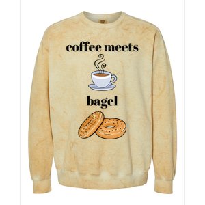 Coffee Er Bagels Food Lover Funny Coffee Meets Bagels Gift Colorblast Crewneck Sweatshirt