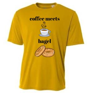 Coffee Er Bagels Food Lover Funny Coffee Meets Bagels Gift Cooling Performance Crew T-Shirt