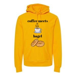 Coffee Er Bagels Food Lover Funny Coffee Meets Bagels Gift Premium Hoodie