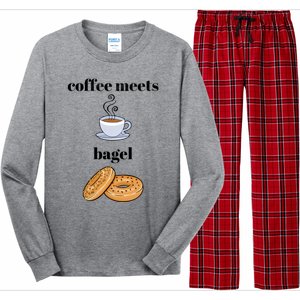 Coffee Er Bagels Food Lover Funny Coffee Meets Bagels Gift Long Sleeve Pajama Set