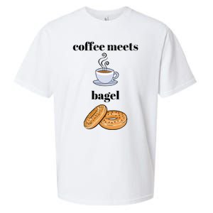 Coffee Er Bagels Food Lover Funny Coffee Meets Bagels Gift Sueded Cloud Jersey T-Shirt