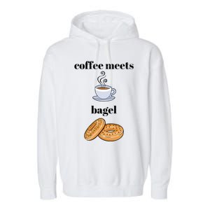 Coffee Er Bagels Food Lover Funny Coffee Meets Bagels Gift Garment-Dyed Fleece Hoodie