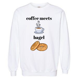 Coffee Er Bagels Food Lover Funny Coffee Meets Bagels Gift Garment-Dyed Sweatshirt